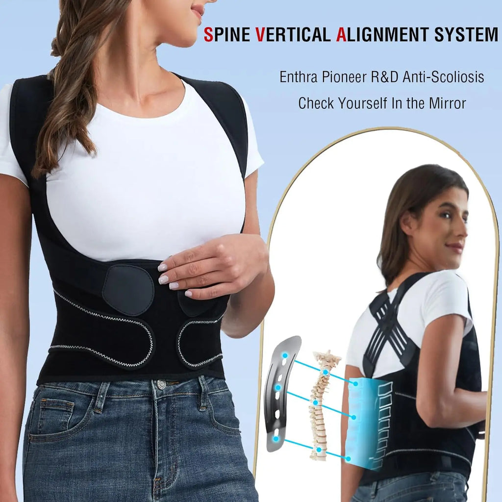 Adjustable Posture Support Brace for Women and Men
