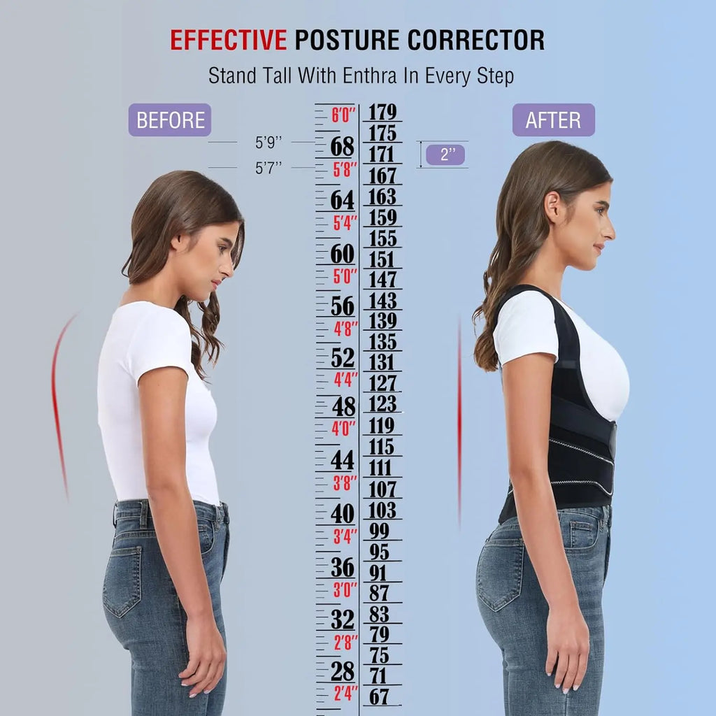 Adjustable Posture Support Brace for Women and Men