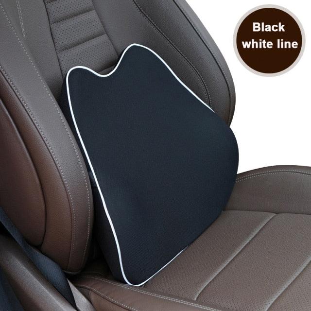 Memory Foam Neck & Lumbar Support Pillow – Car & Office Comfort