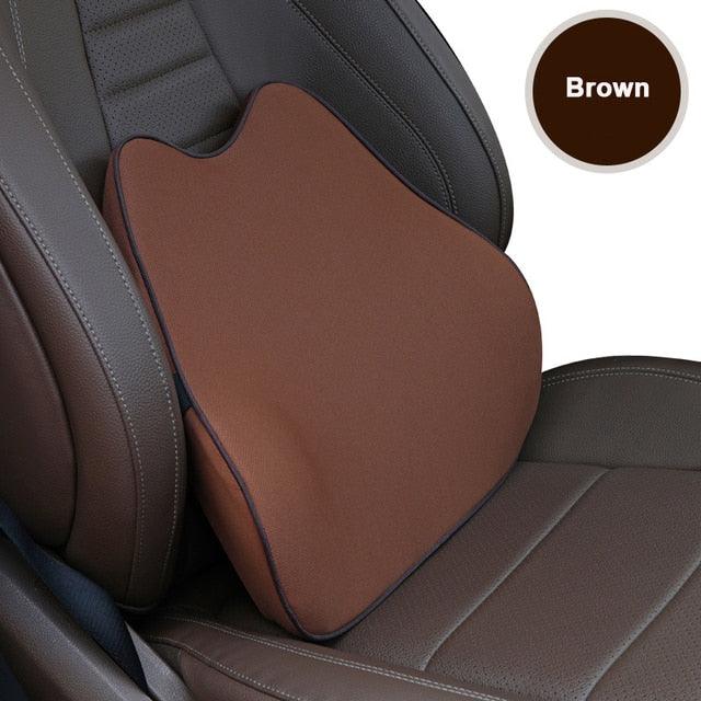 Memory Foam Neck & Lumbar Support Pillow – Car & Office Comfort