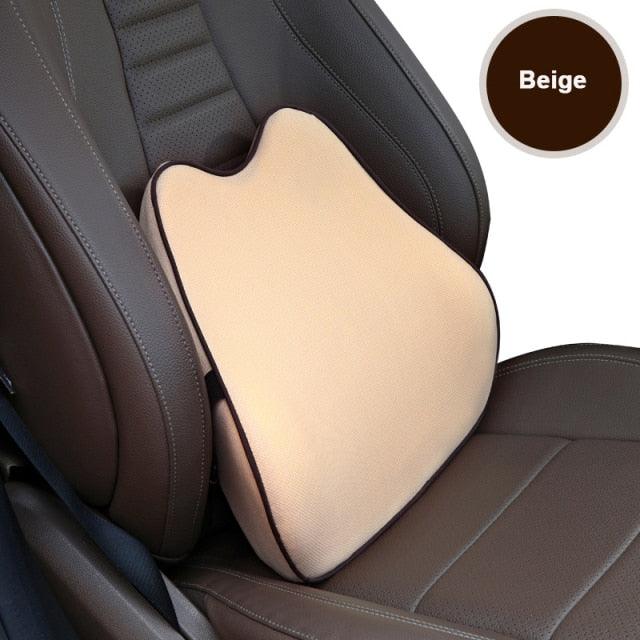 Memory Foam Neck & Lumbar Support Pillow – Car & Office Comfort