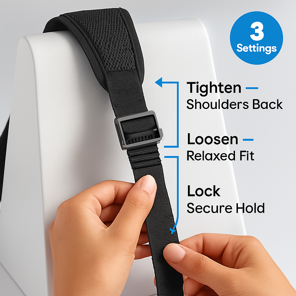Posture Corrector for Women and Men - Adjustable Back Brace