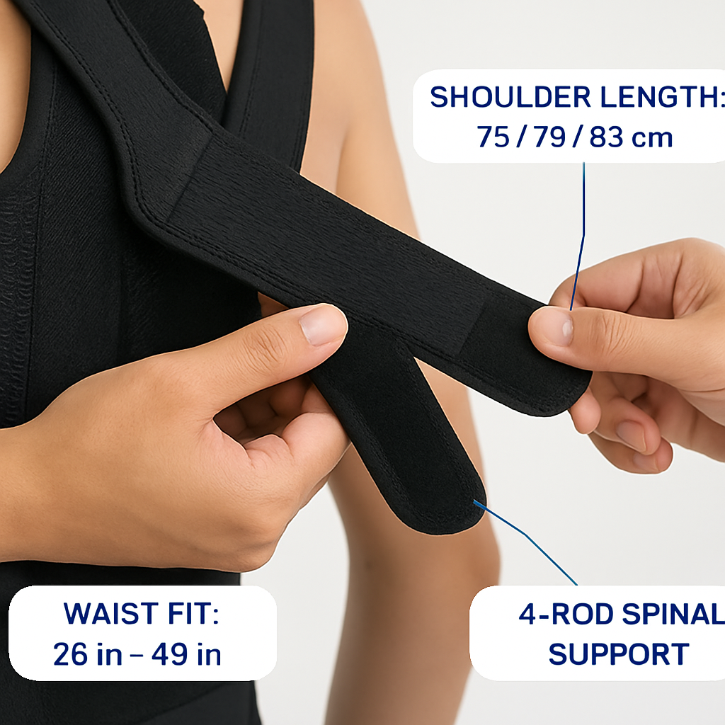 Posture Corrector for Women and Men - Adjustable Back Brace